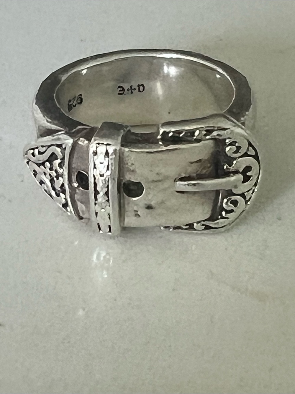 Ask & Embla Sterling Silver Harlequin Buckle Ring